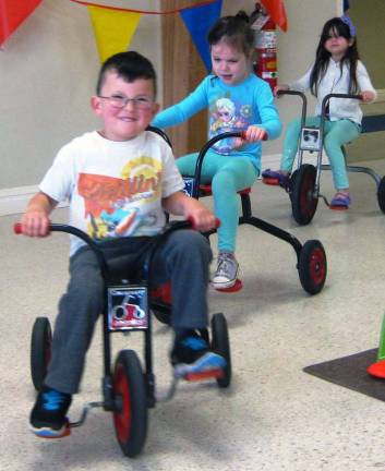 John Gunning, Krystina Schaffer and Gianna Villani of Joanne Salzmann's class.