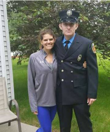 Monroe native Giuliana Caranante, and her brother, Andrew Caranante, a member of the Mombasha Fire Department in Monroe.