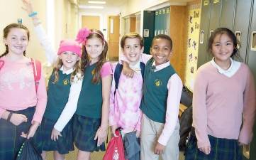 Tuxedo Park School students, staff and faculty donned pink on Thursday, Oct. 24, to help spread awareness and show support for people affected by breast cancer.
