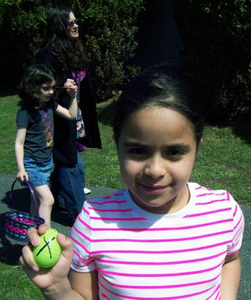 Gracie E. Paulino was a prize-winner among 8 to 10 year-olds at the annual Easter egg hunt at Smith's Clove Park in Monroe.