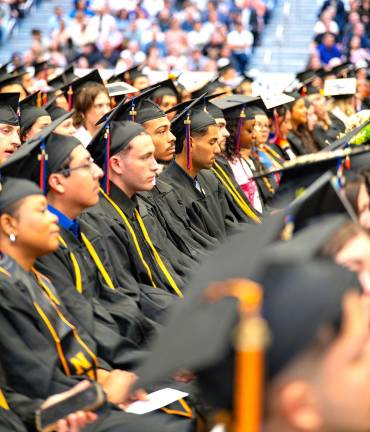 SUNY Orange graduates at the 76th commencement.