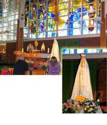 Statue of Our Lady of Fatima on display at Warwick church