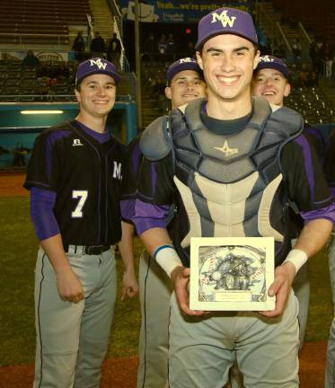 Photos by William Dimmit Crusader Catcher Nick Weyant was named to the All-Tournament Team.