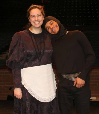 Frau Blucher and Igor, played by Lorin Miller and Zion Amparo.