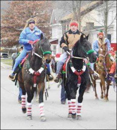 Standardbreds taking part in St. Patrick Parade