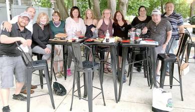 The people who attended the Monroe Downtown Revitalization Committee’s forum at Javajo’s Coffee Bar to discuss plans for downtown dining were, from left to right: Tyler Sloboda, Rick Colon, Lolie Farrell, Peggy Kazdan, Eileen Ruddy, Cristina Kiesel, Monica Haugh, Susan Pendergast, Karen Pomerantz, Marc Miller and Paul Campanella. Photo provided by the Monroe Downtown Revitalization Committee.