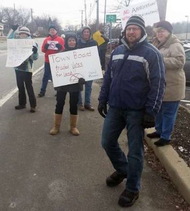 Monroe Village Mayor James Purcell was among the participants of United Monroe's anti-annexation rally last Sunday.