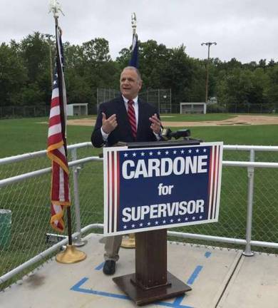Monroe Town Councilman Tony Cardone has announced that he is running for town supervisor in this November's elections. He has been endorsed by United Monroe and the Monroe Town Republican Committee.