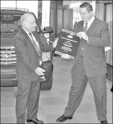 Recognizing a quarter century as a Chevy dealer