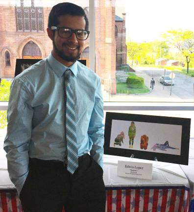 Monroe-Woodbury art student Edwin Lopez and his award-winning photograph, "Seasons."
