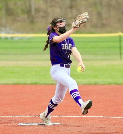 Brianna Roberts struck out 15 while allowing only three hits for the opening-day victory.