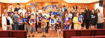 The students of Temple Beth Shalom and Temple Beth-El enjoy the last day of the 2022-2023 school year together. Provided photo.