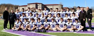 The 2025 Monroe-Woodbury High School Varsity Boys Lacrosse team.