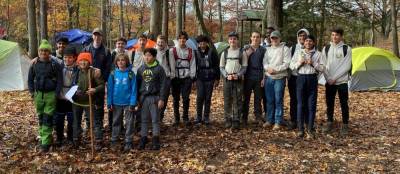 BSA Troop 440, Monroe, went tent camping at Camp Bullowa in Stony Point last weekend, Nov. 13 and 14. Photos provided by Steven Thau, Committee Chairman, Troop 440.
