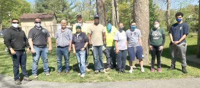 On Friday, May 14, Harriman Village staff, volunteers from the community and students from SUNY Rockland planted 25 trees in Mary Harriman Park and around the Pond. The effort was part of the New York State Department of Conservation’s “Trees for Tribs” program by planting native trees along the Ramapo River tributary in the park. Photo provided by Harriman Mayor Lou Medina.