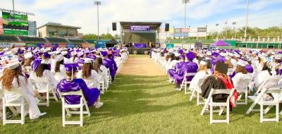 On a beautiful summer night, Friday, June 25, ite at Palisades Credit Union Park the Crusader Class of 2021 begins their commencement ceremony. Photos by William Dimmit.