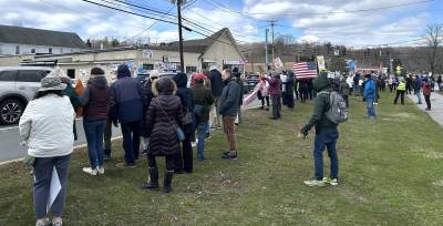 Community gathers in Monroe for third No Kings protest.