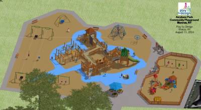 Airplane Park in the Village of Monroe is undergoing a major upgrade. The Village has been working with Play by Design on an exciting new park design, including special features that represent our unique history, while preserving the original plane and turntable.