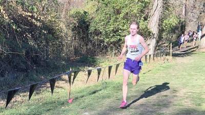 Collin Gilstrap surges ahead of the pack in second place.