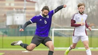 Joseph Schwartz gets off a shot in the first half.