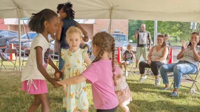 The Country Western Dancing program kicked off the Monroe Free Library’s Year of the Arts on July 7, 2022. Photo provided by MFL.