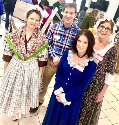 Pictured from left to right are: Orange County Historian Johanna Porr, Town of Woodbury &amp; Tuxedo Historian Alex Prizgintas (organizer of Orange County’s 250th), Village of Harriman Historian Irma Escallier, and Town of Highlands Historian Ronnie Coffey.