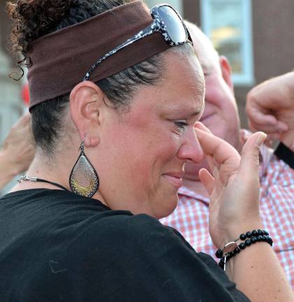 A mother's proud tears.