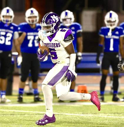 MWHS’ Nate Coulanges, the Crusaders offensive player of the year last season, is well-poised to lead the ground attack.