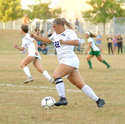 Kayla Bauer’s strong play on defense has kept Crusader opponent’s off the board.
