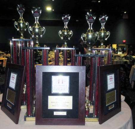 Photos by Nicole Regan The trophies the M-W Music Department won in Philadelphia, Pa.