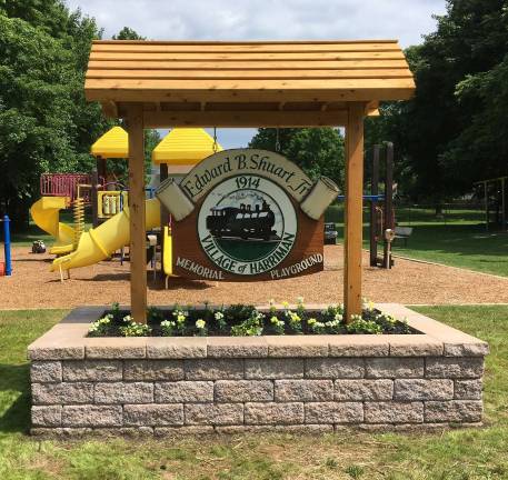 The Village of Harriman dedicated the playground behind the Village Hall as the Edward B. Shuart Jr. Memorial Playground last Saturday, June 17. Shuart, who died June 23, 2016, was a trustee for the Village of Harriman for 15 years. He also served as deputy mayor.