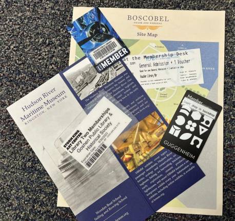 This montage of museum passes was provided by the Goshen Public Library &amp; Historical Society.