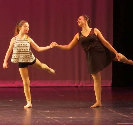 Delaney Sullivan with her teacher, Cassandra Palummo.