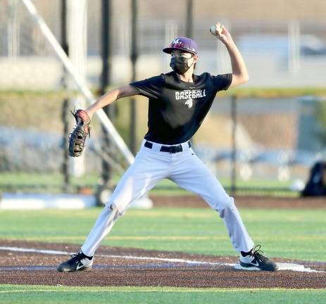 Ryan Avecilla shows off his arm at first base