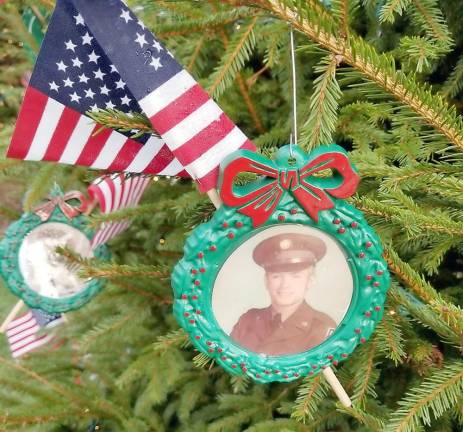 Theresa Canfield created and placed the ornament in honor of her father-in-law James Bargo at the Orange County Veterans Cemetery in Goshen. Photo by Colleen Canfield.