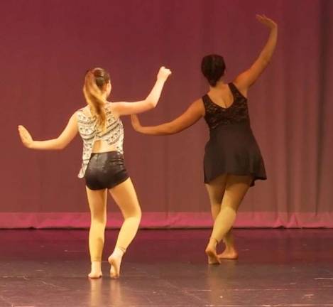 Delaney Sullivan with her teacher, Cassandra Palummo.