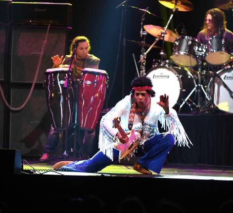KISS THE SKY: The Jimi Hendrix Experience will perform at Woodstock Festival on Sept. 19.