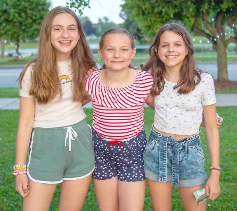 The Fourth of July is for friends, such as Madison, 12, Ryan, 8, and Addison, 12, from Monroe.