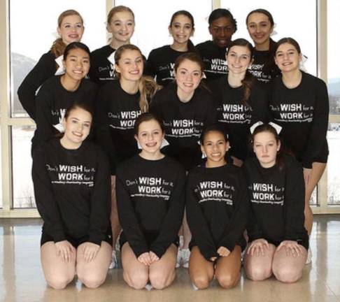 The Monroe-Woodbury Junior Varsity Cheerleading team.