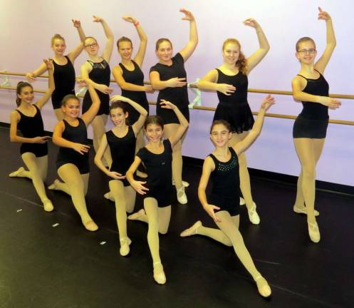 Terpsichore Junior Company B : Back row: Kerry Behringer, left, Nora Gmelch, Abby Auty, Isabella Tondo, Olivia Lottito and Meghan Jezik. Front row: Madison Vassallo, left, Annabelle Hairston, Emily Rita, Bridget Quiroga and Sofia Bevacqua.