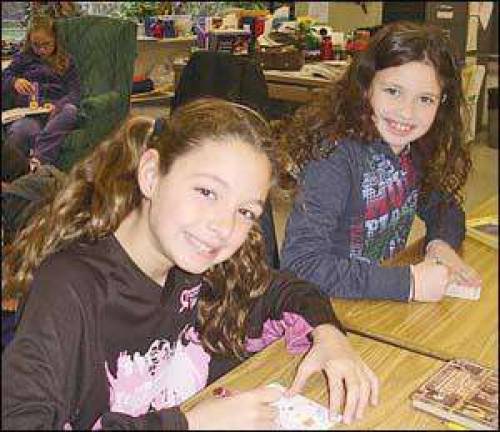 Pine tree students provide holiday cheer with hand-made cards