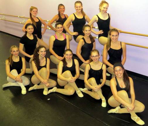 Terpsichore Senior Company: Back row: Maura Lennon, left, Kelly Teel, Morgan Gray and Marissa Reuter. Middle row: Caleigh Ingram, left, Juliet Hennessy, Megan Casey and Danielle Fischbein. Front row: Rebecca Littman, left, Adelia Salerno, Alexis Newman, Lily Cohen and Kaylee Sperling.