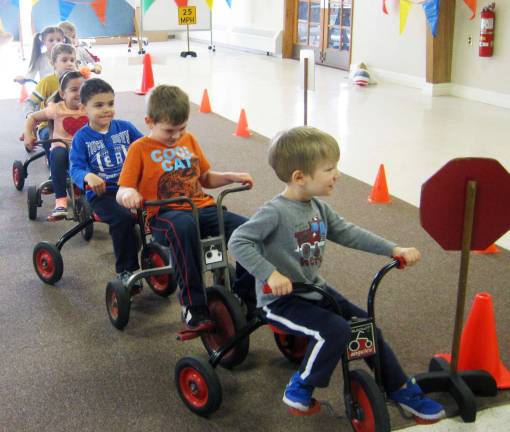 From front to back are: Andrew Samson, Ben Lynch, Sean Loughlin, Sofia Conroy, Nicholas Conque, Adrianna Mitchell and Daniel Rusiecki from Katrina Powers' class.