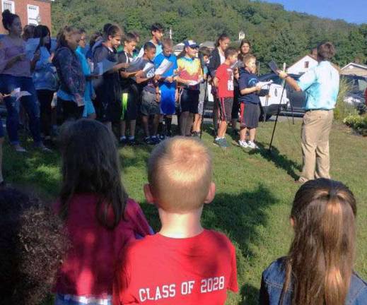Photos provided The George F. Baker High School choir performs during the district's International Day of Peace on Sept. 18.