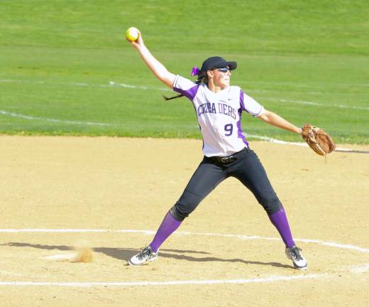 Photos by William Dimmit Jenn Lawson pitched four scoreless innings; she also had four hits in the game.