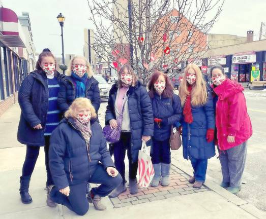 Pictured from left to right are Downtown Revitalization Committee volunteers: Eileen Ruddy, Lolie Fasano, Monica Haugh, Peggy Kazdan, Susan Pendergast, Cristina Kiesel and Karen Pomerantz. Provided photos.
