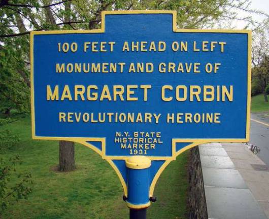 On April 14, 1926, the remains of Margaret Cochran Corbin were re-interred with full military honors at the cemetery of the United States Military Academy at West Point behind the Old Cadet Chapel and erected the Margaret Corbin Monument in the West Point Cemetery, making her one of only two Revolutionary War soldiers to be buried there. The other soldier is Dominick Trant.