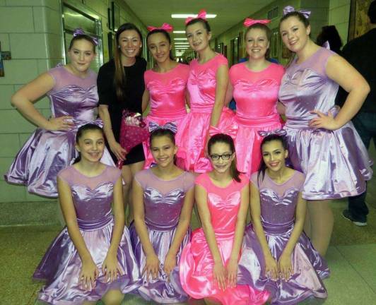&quot;You Can't Stop the Beat:&quot; Back row: Isabella Tondo, Angelina DeFelice, Maria Spagna, Corinne Adissi, Olivia Lotito and Madison Kasch; and in front: Alexa Spagna, Ava Tomford, Kamyrn Madar and Briana Caceres.