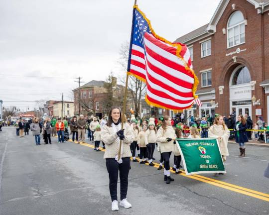 Sheahan-Gormley School of Irish Dance in the Mid Hudson St. Patrick’s Day Parade in Goshen on March 10, 2024. Photo by Sammie Finch