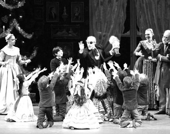 Photo credit: Paul Kolnik Shown is the party scene from George Balanchine's The Nutcracker from last year. Pierson will be a guest in the party scene during this year's performances.